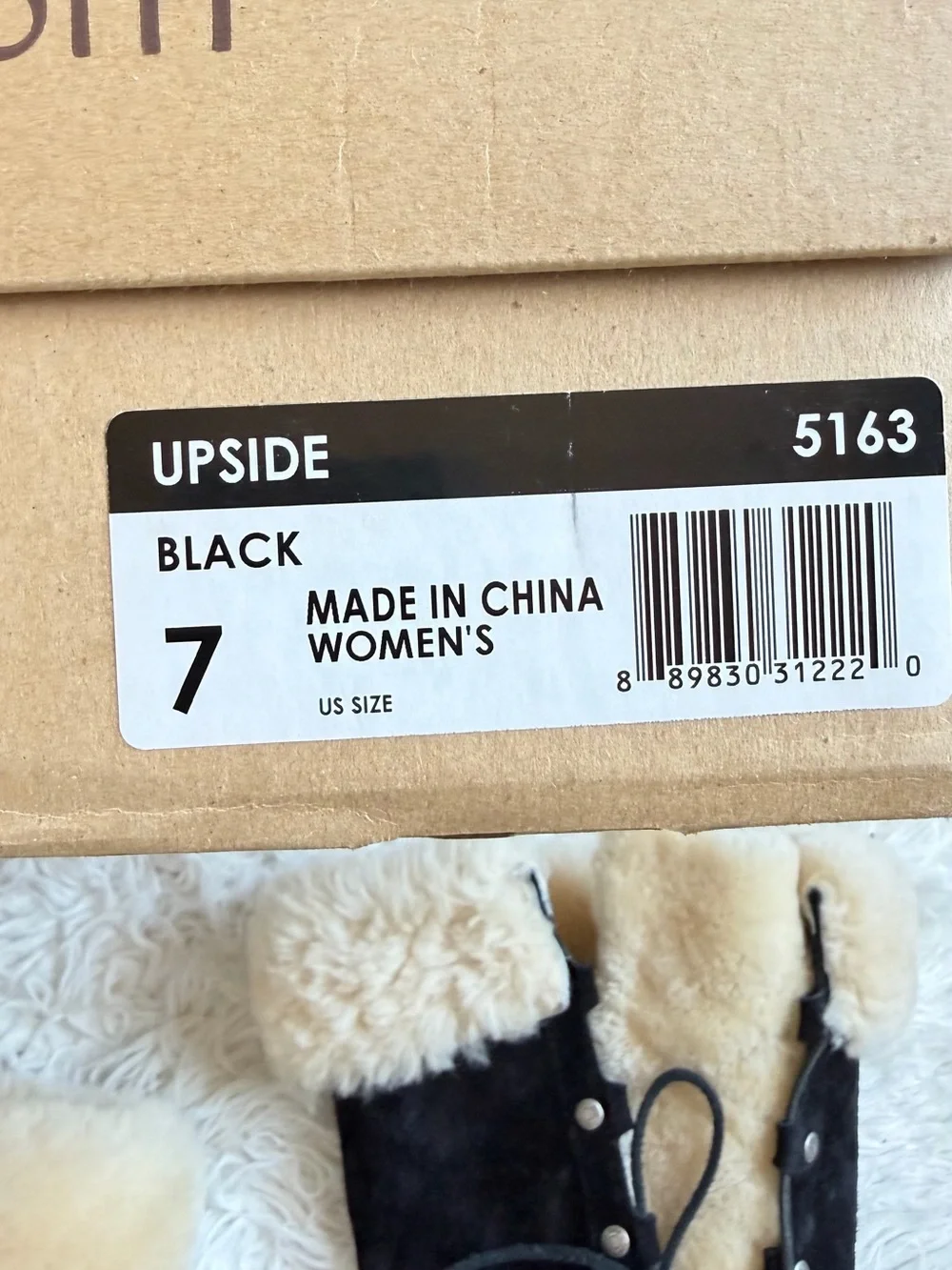 UggBlack Shearling-Lined Lace-Up Women's Boots